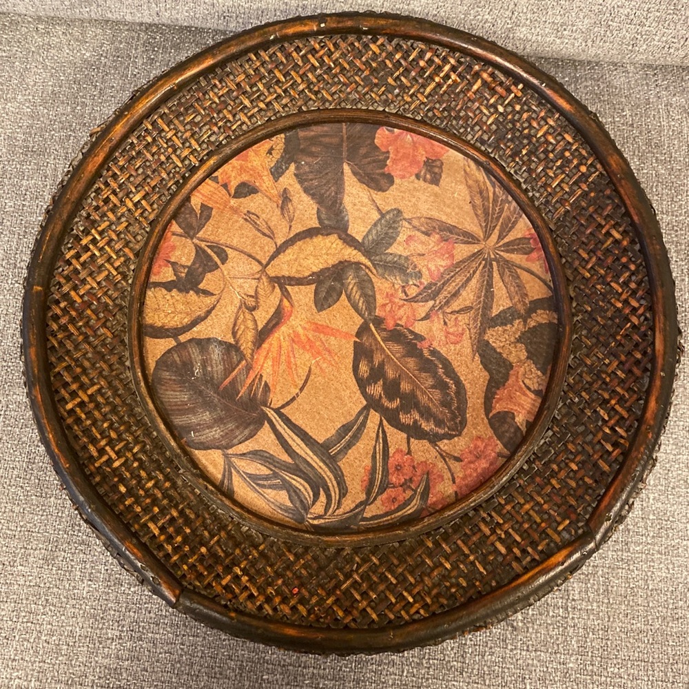 Vintage wooden fruit‎ tray#201